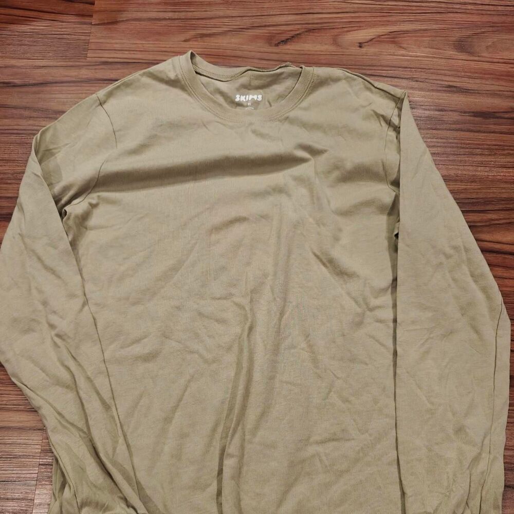 Skims Women's Khaki and Green T-shirt